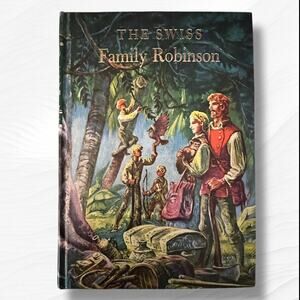 VTG Swiss Family Robinson Illustrated Junior Library Edition 1975 Hardcover EUC